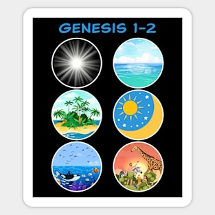 6 Days of Creation – Genesis 1-2 School Teacher & Kids Sticker